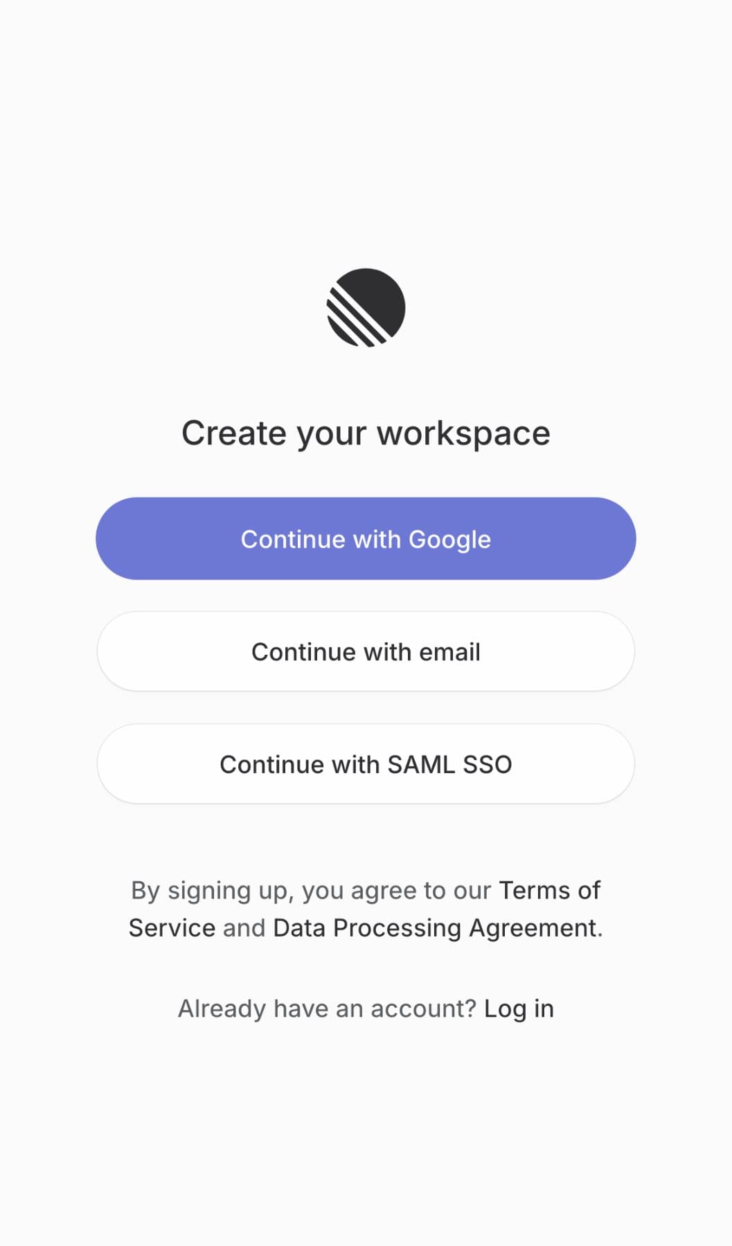Linear’s Sign-up screen, captured 3 July 2026. Pins: 6, Good.